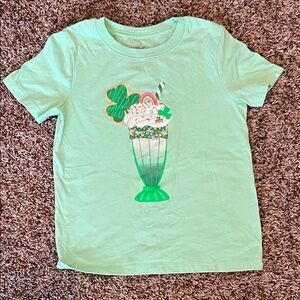 Cat & Jack Toddler Girl St. Patrick’s Day Mint Green Milkshake Tee